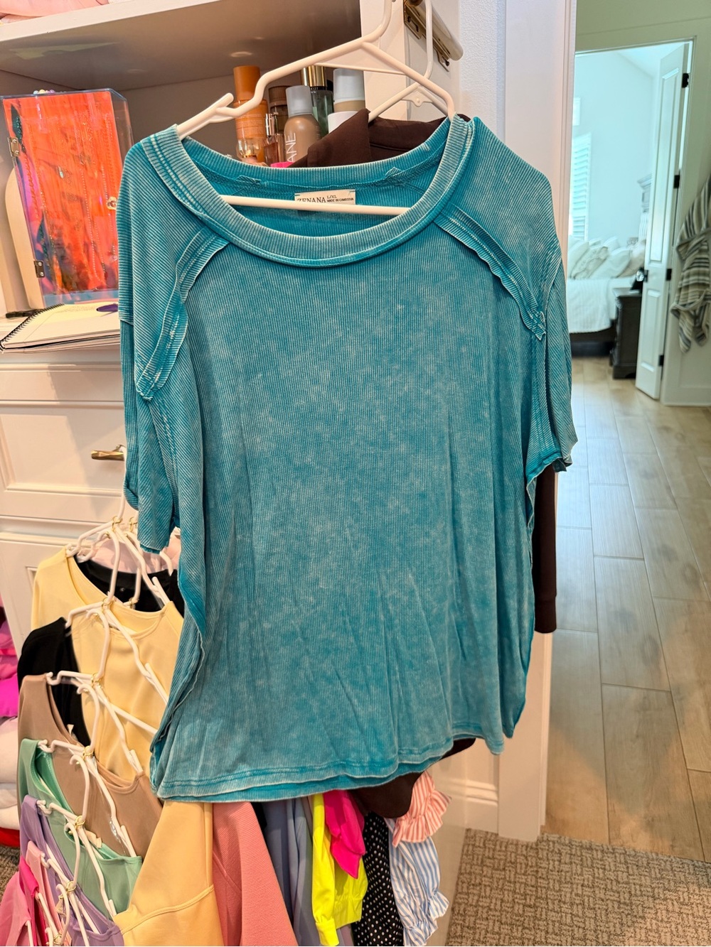 Sundry Washed Teal Short Sleeve Tee - Relaxed Crew